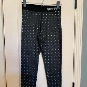 Small Nike Pro Black and White leggings